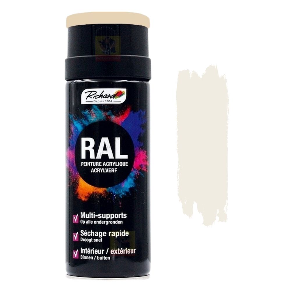 Bombe de peinture acrylique brillante Cosmoslac RAL 9010 - Blanc Pur