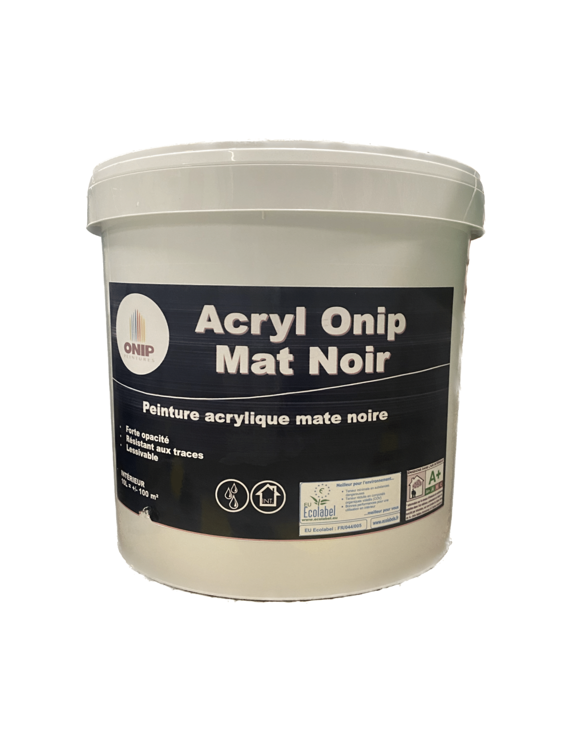 Peinture de finition ACRYL MAT NOIR : ONIP (10 L)
