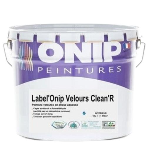 Peinture antibactérienne et dépolluante : Label'Onip Velours Clean'R (1, 3, 10 L)